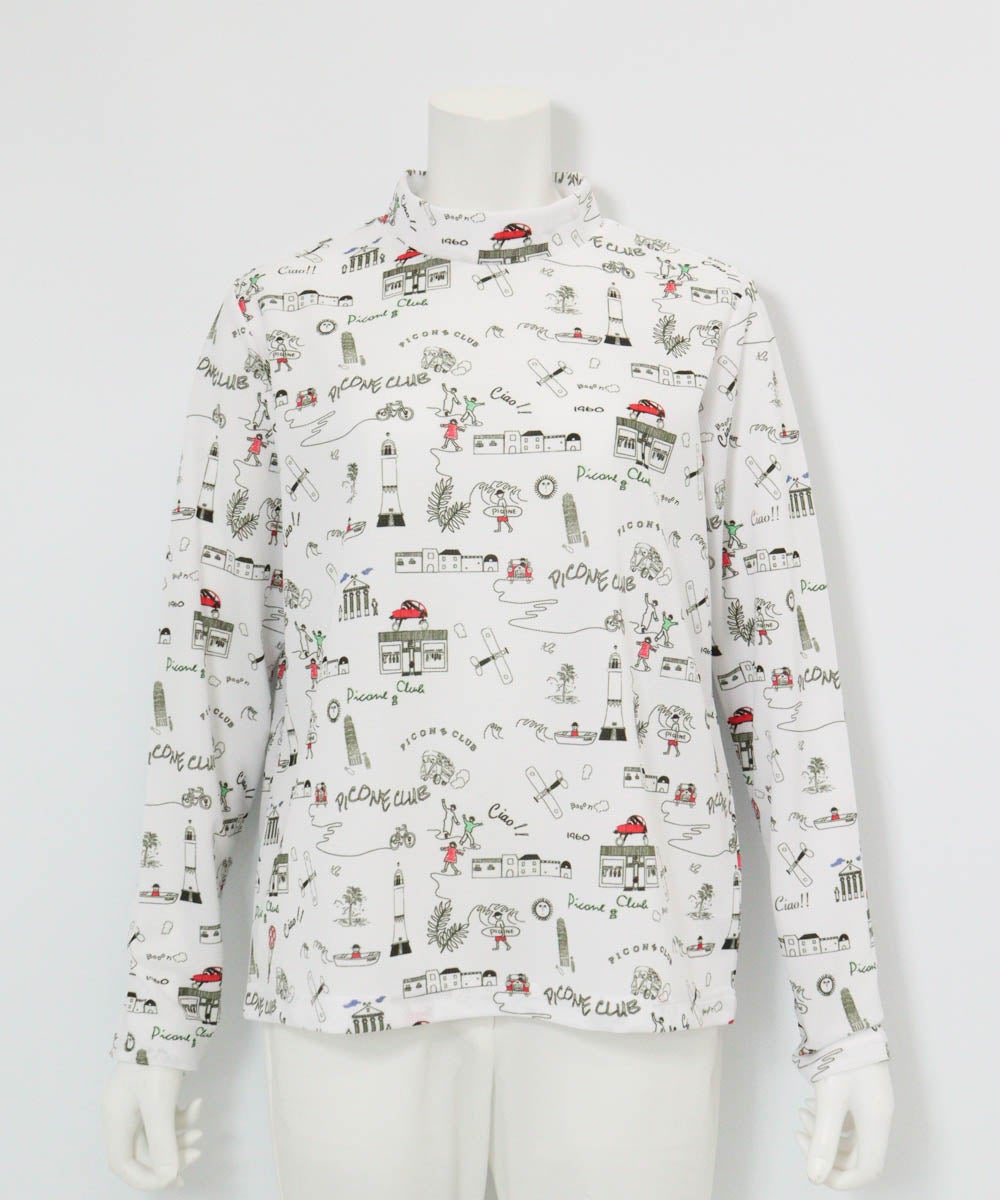 総柄プリントUVプルオーバー（ホワイト）