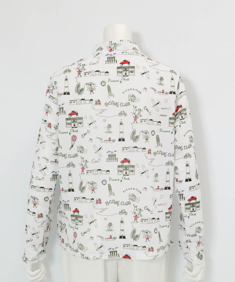 総柄プリントUVプルオーバー後（ホワイト）