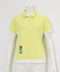 配色ラインUV速乾ポロシャツ（イエロー）