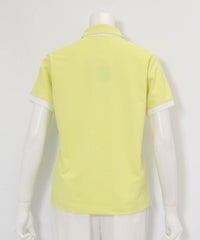 配色ラインUV速乾ポロシャツ後（イエロー）
