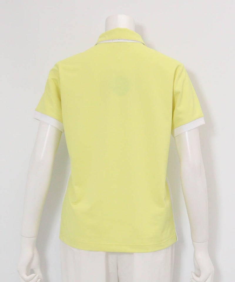 配色ラインUV速乾ポロシャツ後（イエロー）