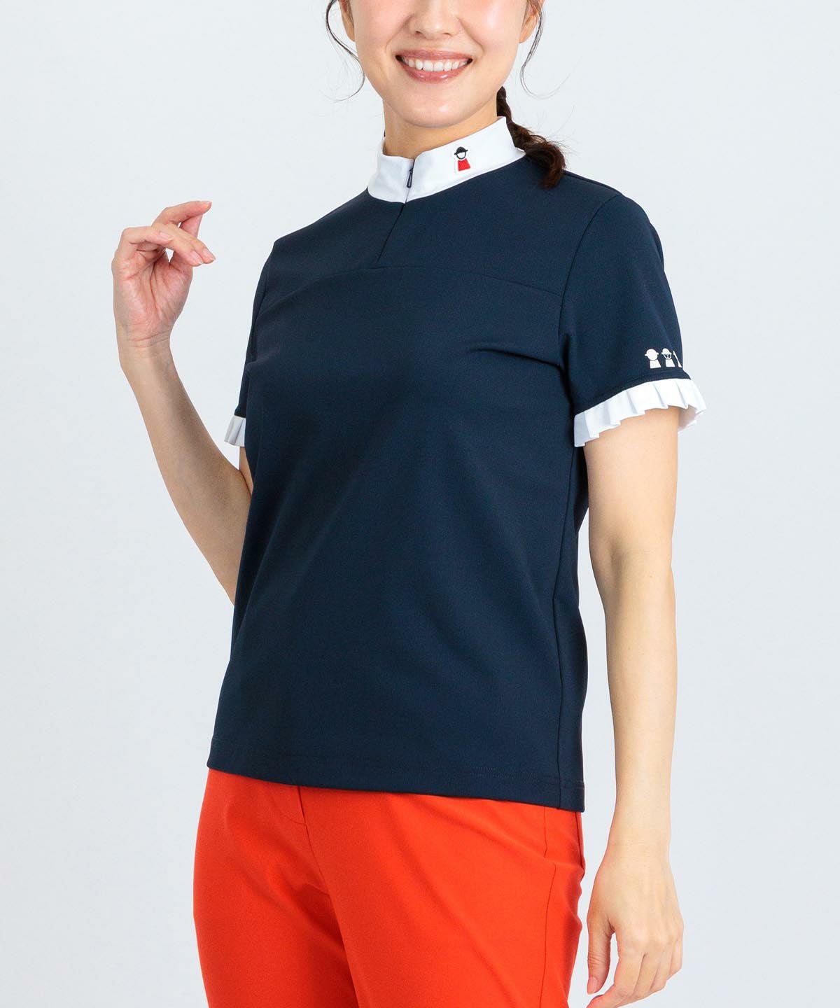 【新品】ピッコーネクラブ ウール100% ハーフジップ プルオーバー 赤　ゴルフ ピッコーネクラブ シャツ - 30代・40代・50代・60代からのゴルフウェア