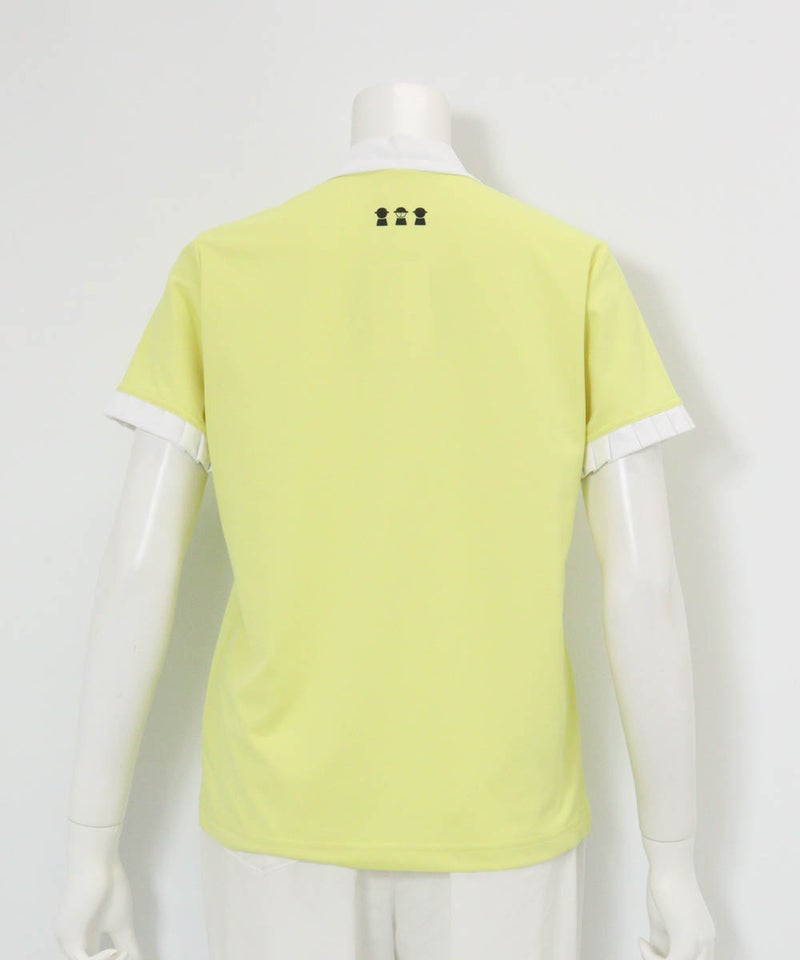 プリーツ袖UV速乾プルオーバー後（イエロー）