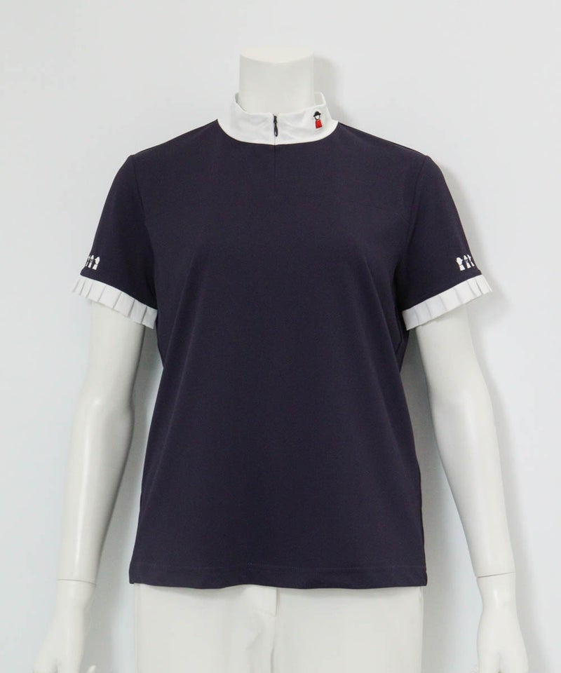 プリーツ袖UV速乾プルオーバー（ネイビー）