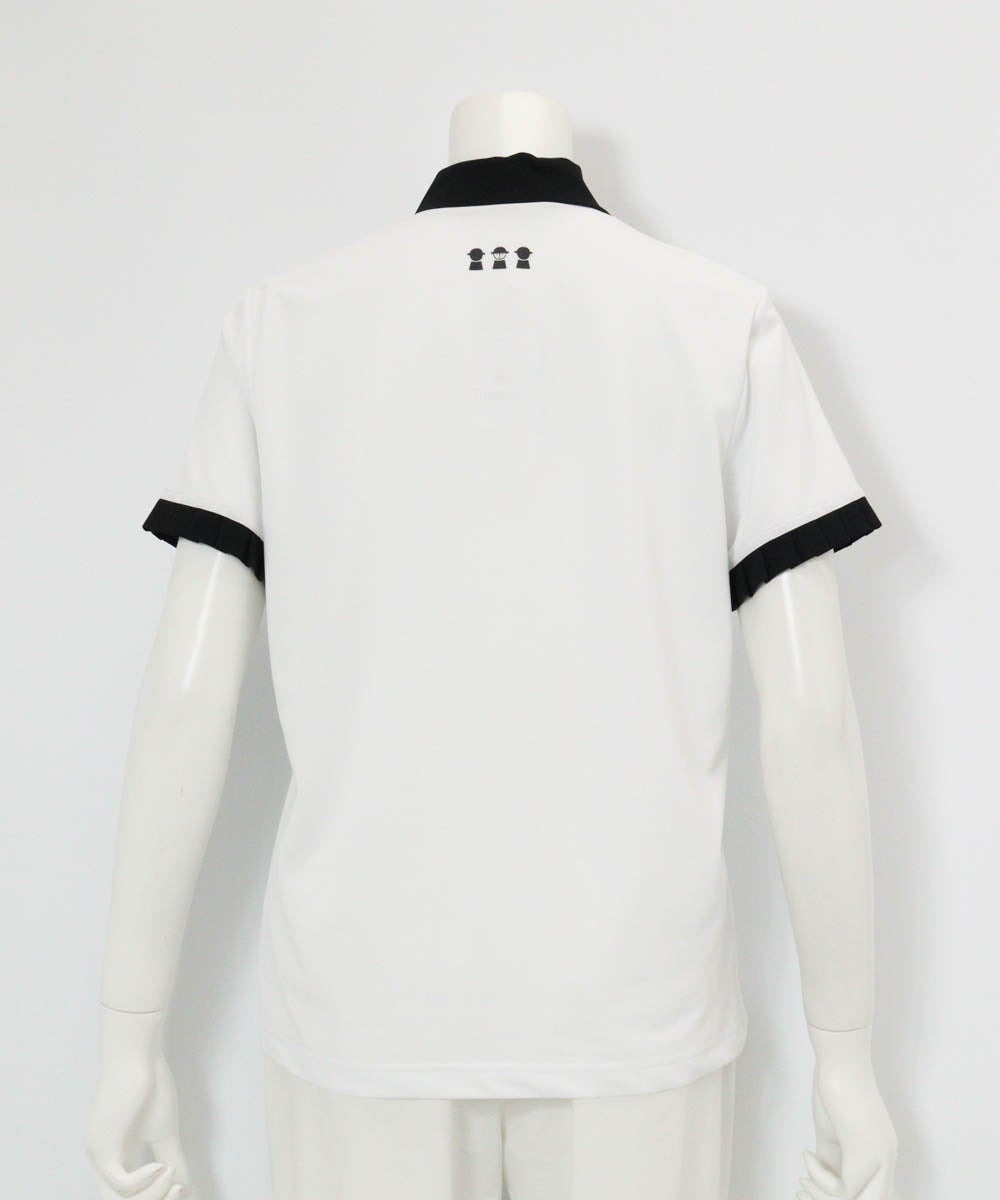 プリーツ袖UV速乾プルオーバー後（ホワイト）