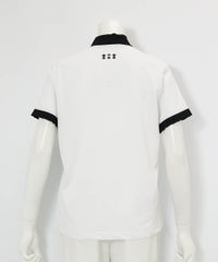 プリーツ袖UV速乾プルオーバー後（ホワイト）