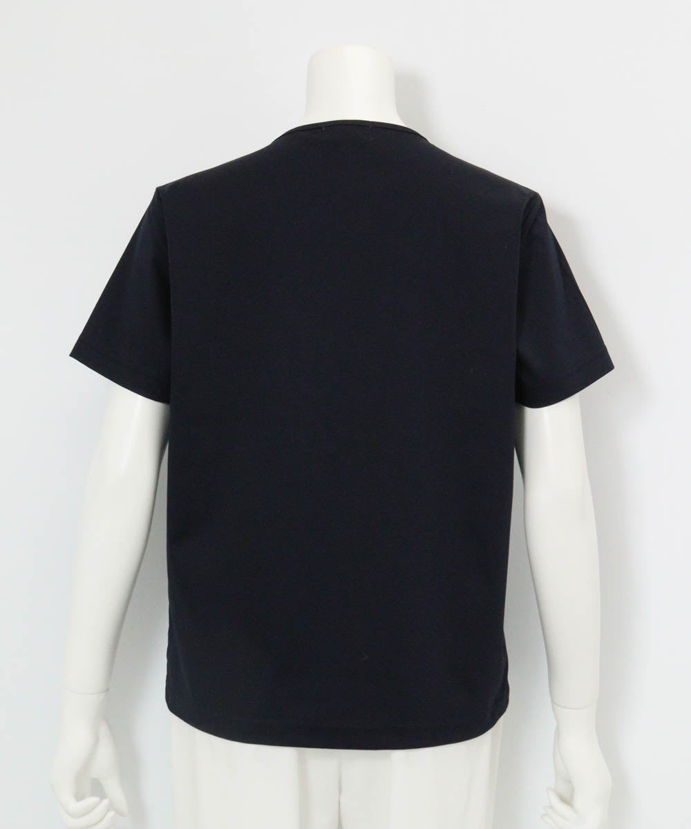 コットン100％プリントプルオーバー後（ネイビー）