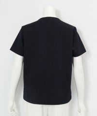 コットン100％プリントプルオーバー後（ネイビー）