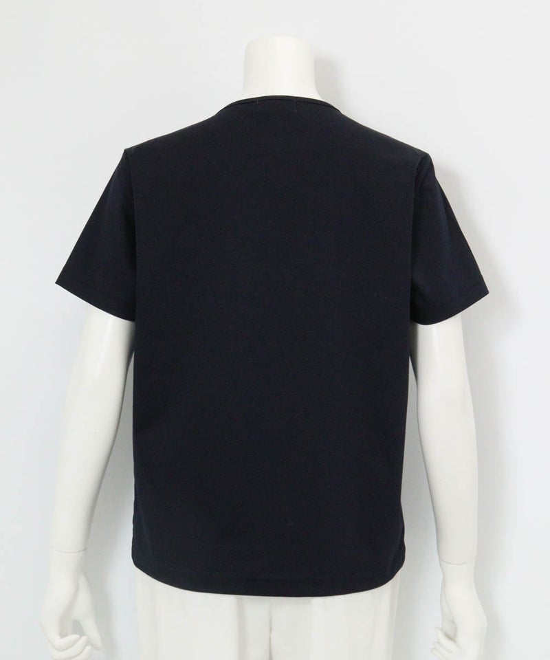 コットン100％プリントプルオーバー後（ネイビー）