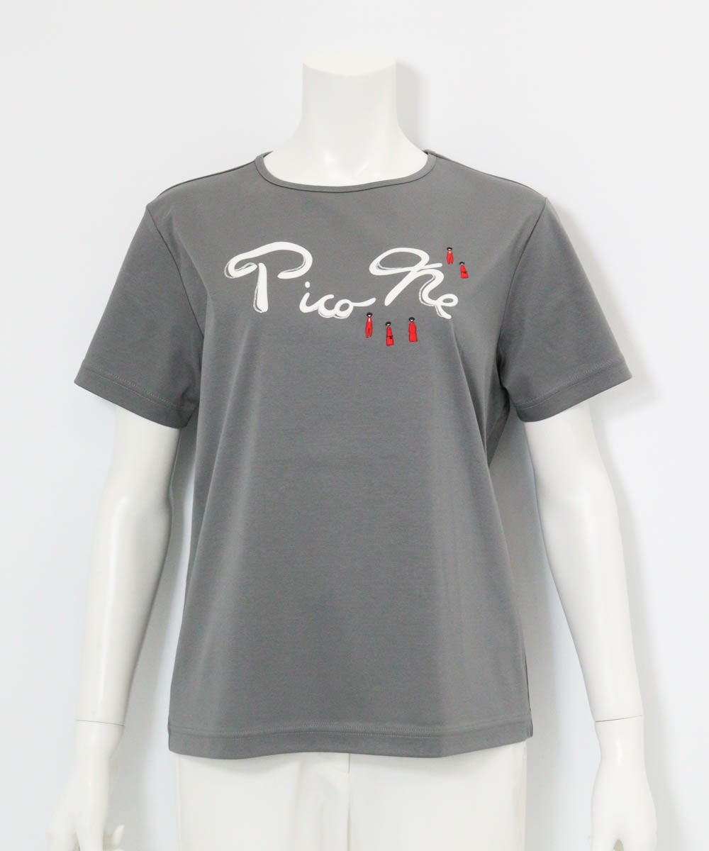 コットン100％プリントプルオーバー（グレー）