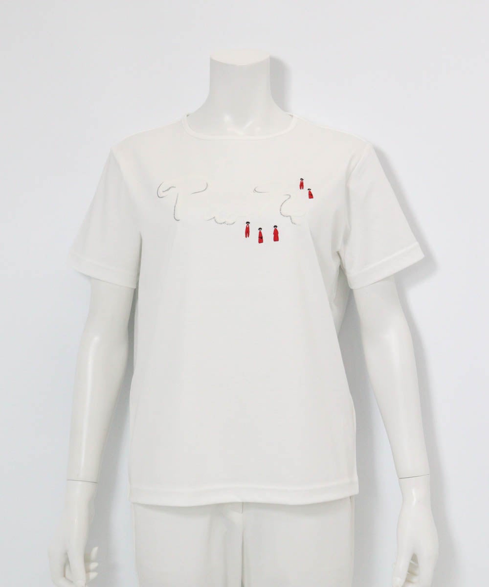 コットン100％プリントプルオーバー（ホワイト）