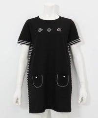 バックボーダー切替冷感チュニック（ブラック）