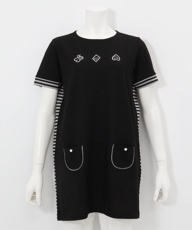 バックボーダー切替冷感チュニック（ブラック）