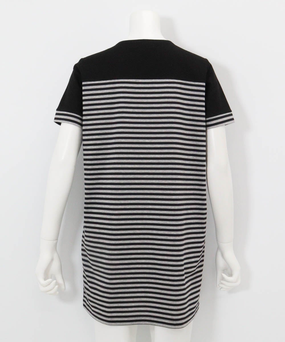 バックボーダー切替冷感チュニック後（ブラック）