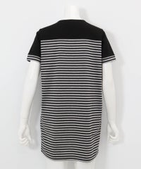 バックボーダー切替冷感チュニック後（ブラック）