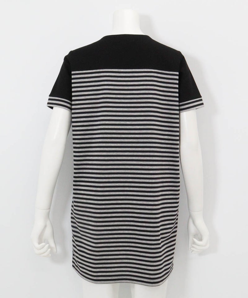 バックボーダー切替冷感チュニック後（ブラック）