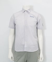 【メンズ】UV速乾サッカーストライプシャツ（ブルー）