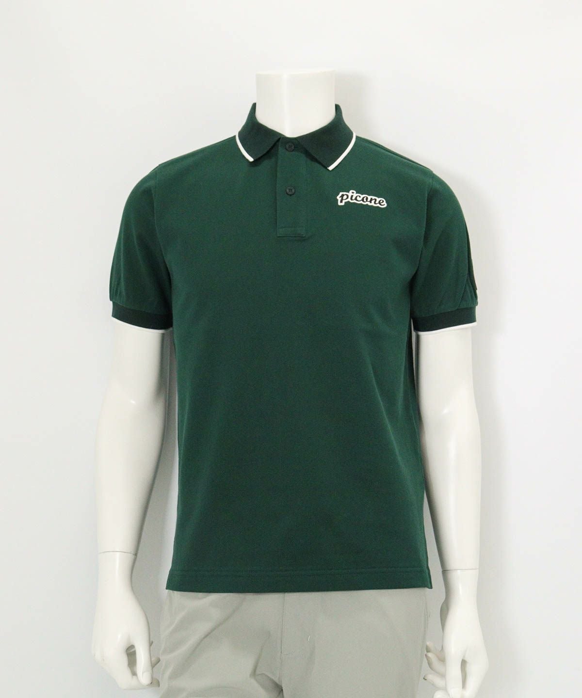 【メンズ】コットン100％カノコポロシャツ（グリーン）