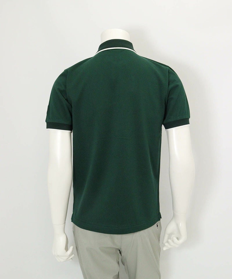【メンズ】コットン100％カノコポロシャツ後（グリーン）