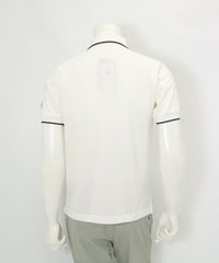 【メンズ】コットン100％カノコポロシャツ後（ホワイト）