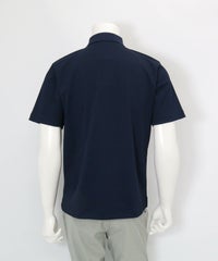 【メンズ】ポイントワッペンUV速乾ポロシャツ後（ネイビー）