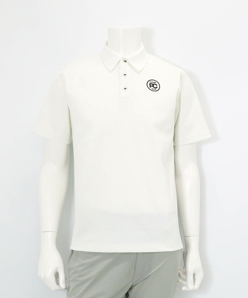 【メンズ】ポイントワッペンUV速乾ポロシャツ（ホワイト）