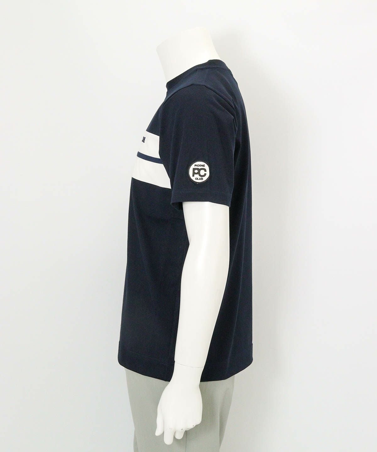 【メンズ】フロントライン冷感プルオーバー横（ネイビー）