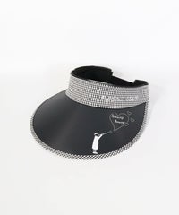 ギンガムUV2WAYキャップ（ブラック）