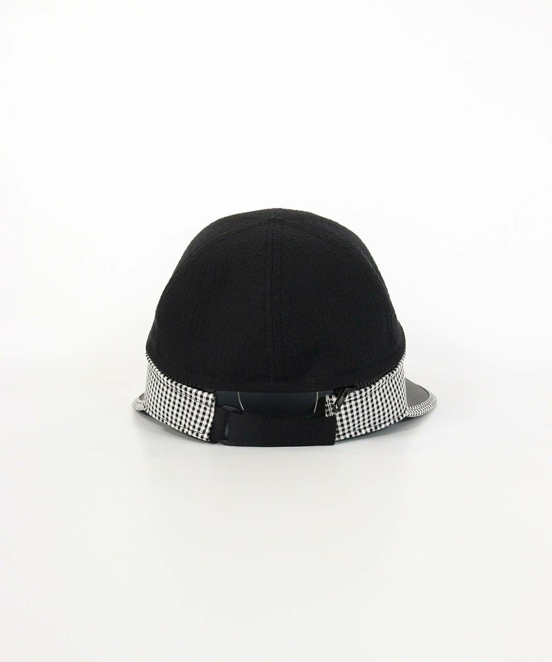 ギンガムUV2WAYキャップ後（ブラック）
