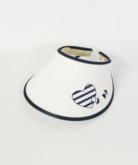 ハート刺繍サンバイザー（ホワイト）