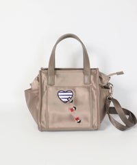 スクエアショルダーバッグ（グレー）