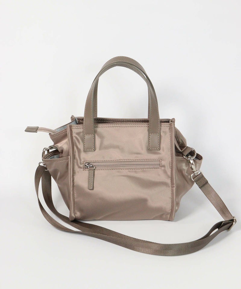 スクエアショルダーバッグ後（グレー）