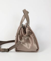 スクエアショルダーバッグ横（グレー）