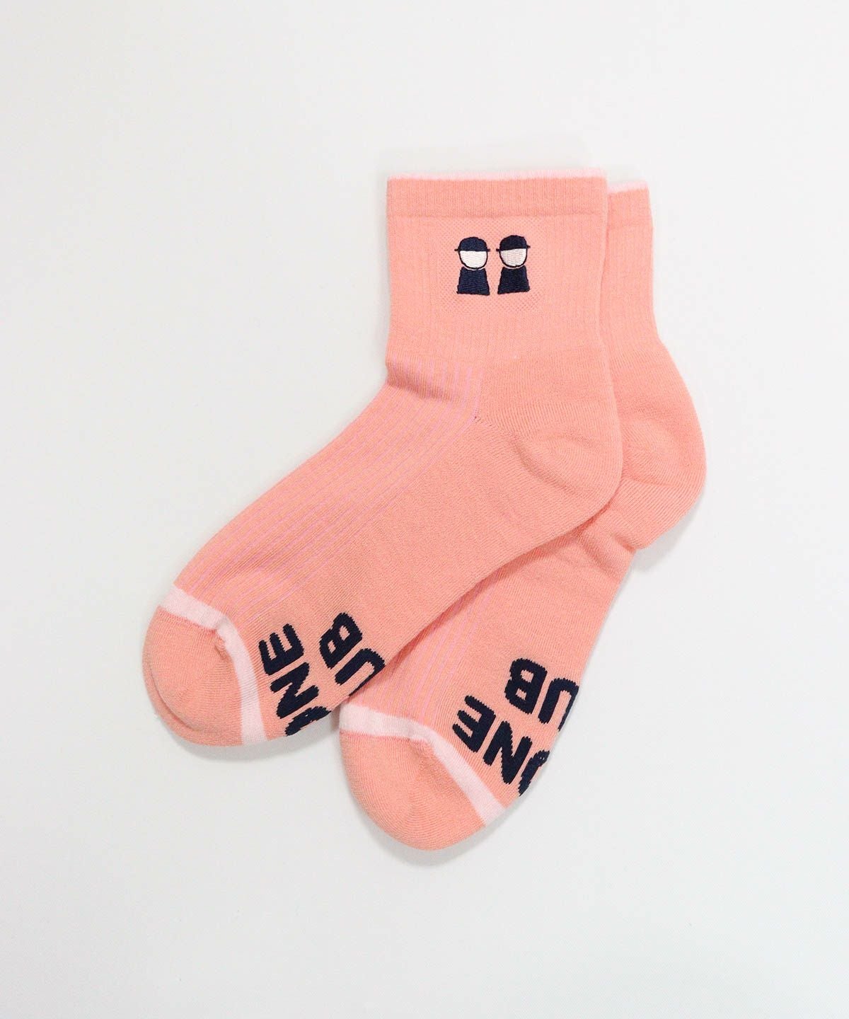 ピコ刺繍ショートソックス（ピンク）