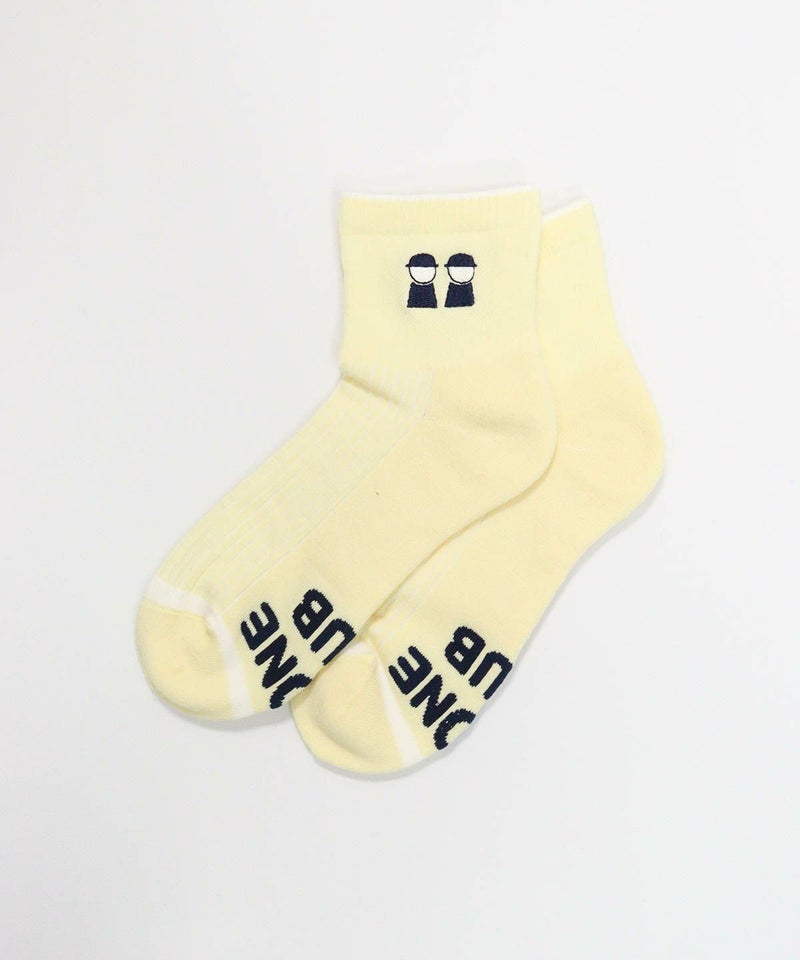 ピコ刺繍ショートソックス（イエロー）