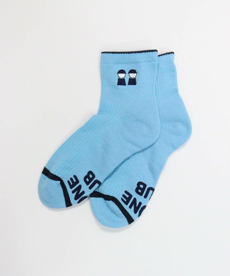 ピコ刺繍ショートソックス（ライトブルー）