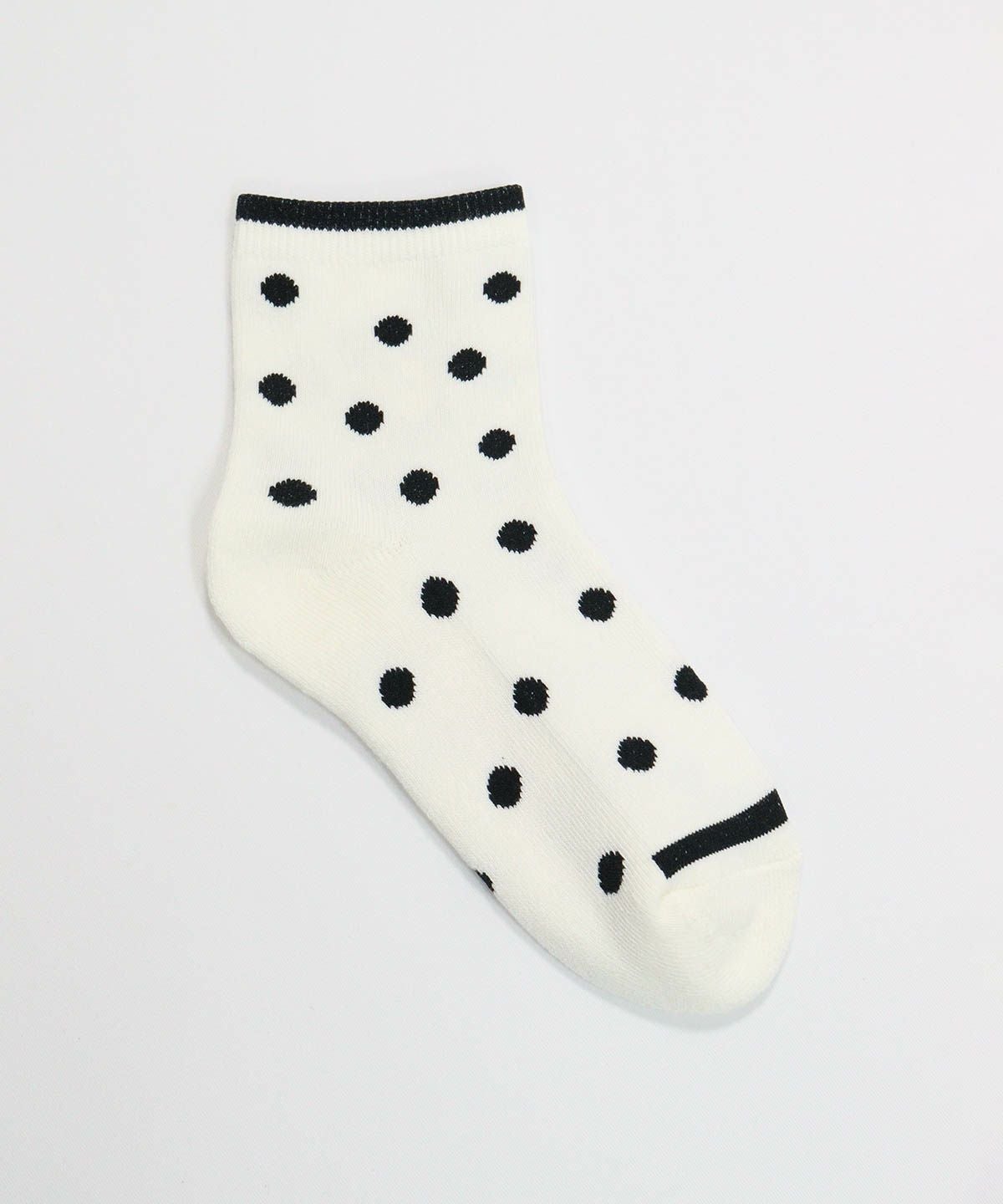 ドリンク刺繍ドットソックス（ホワイト）