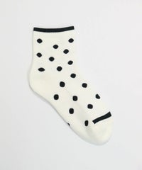 ドリンク刺繍ドットソックス（ホワイト）
