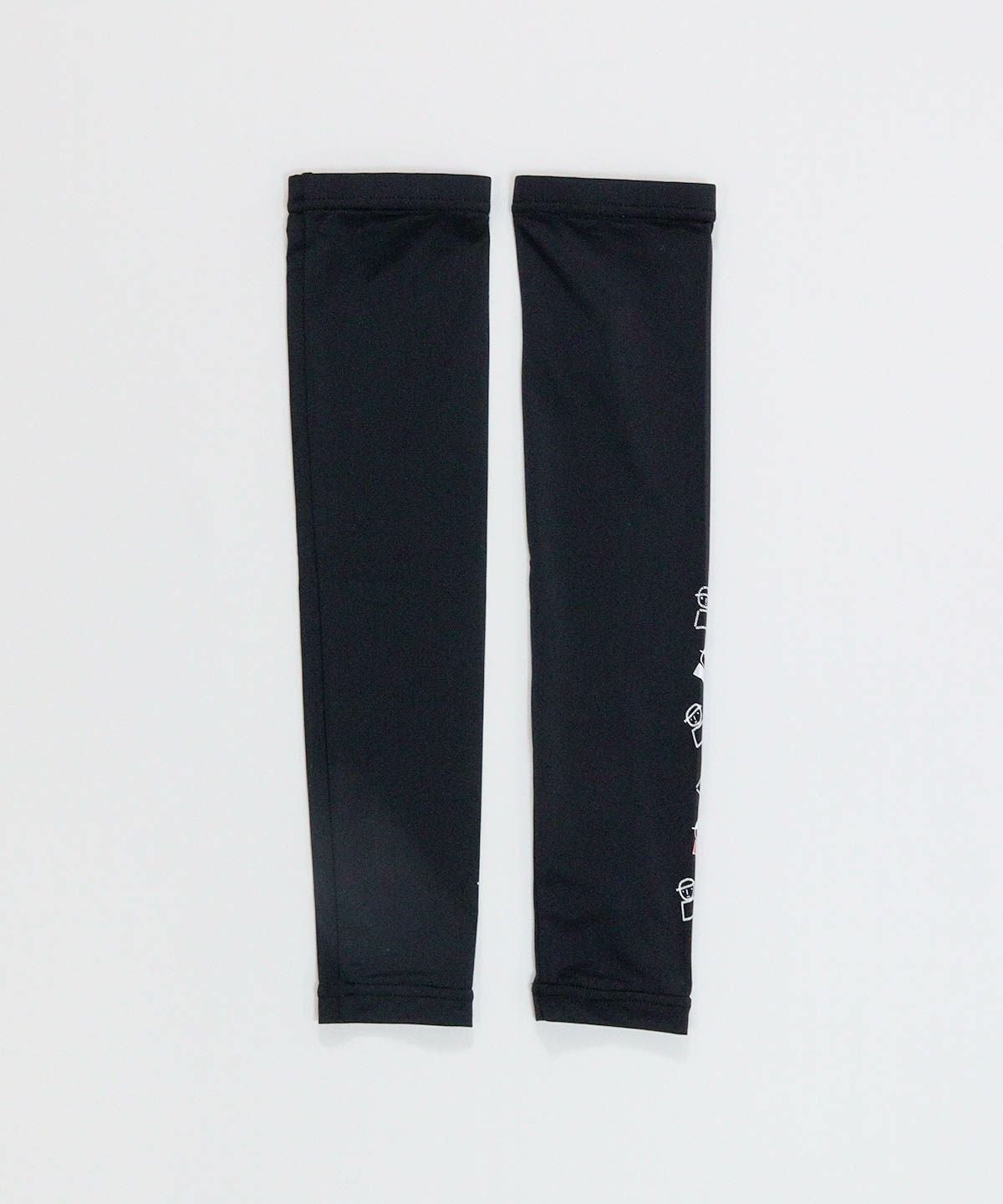 ピコ柄UV冷感アームカバー後（ブラック）