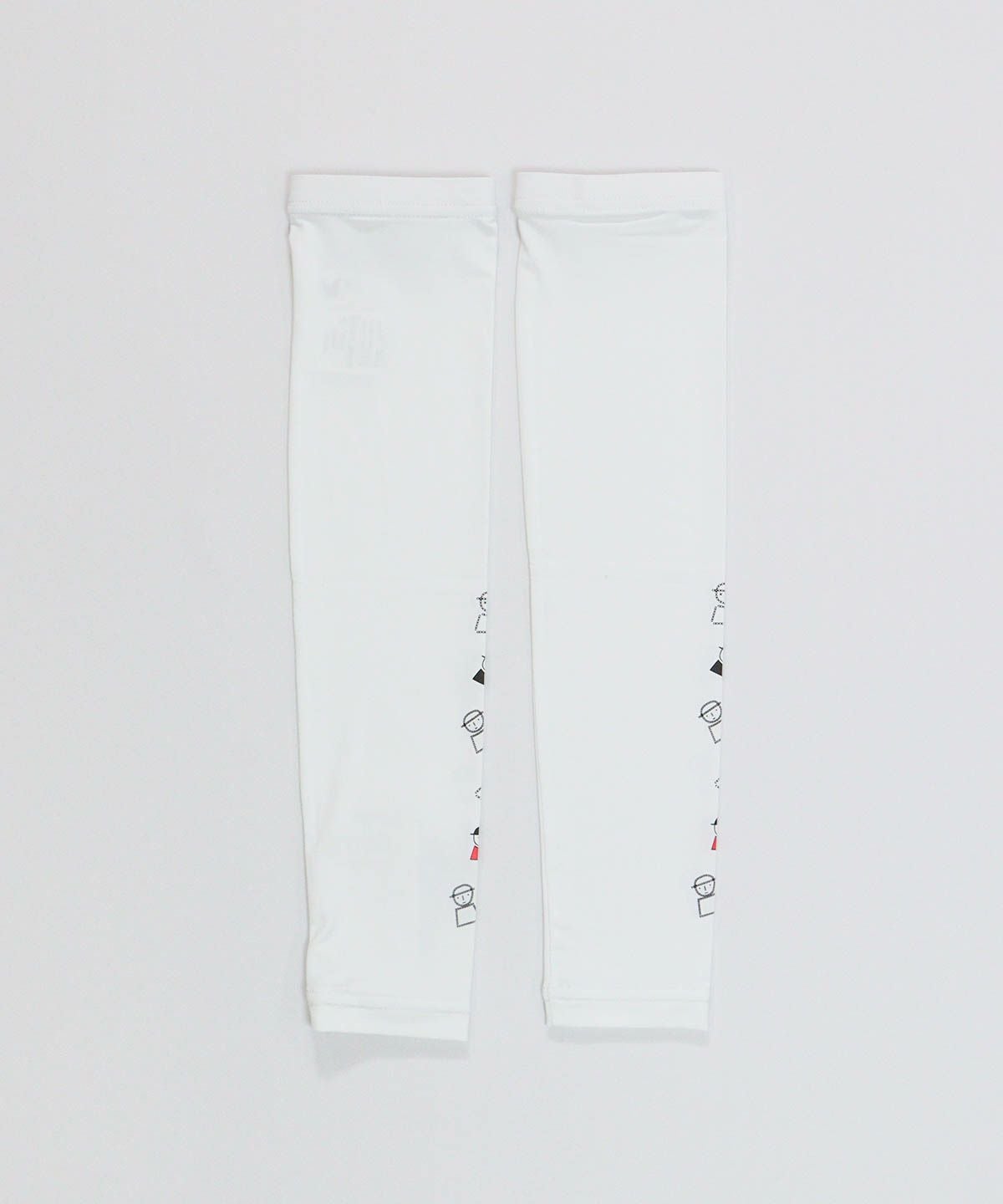 ピコ柄UV冷感アームカバー後（ホワイト）