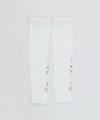ピコ柄UV冷感アームカバー後（ホワイト）