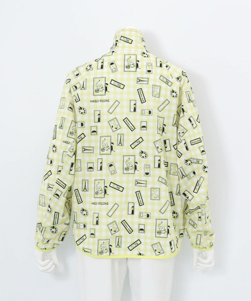 ギンガム総柄撥水ブルゾン後（イエロー）