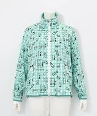 ギンガム総柄撥水ブルゾン（グリーン）