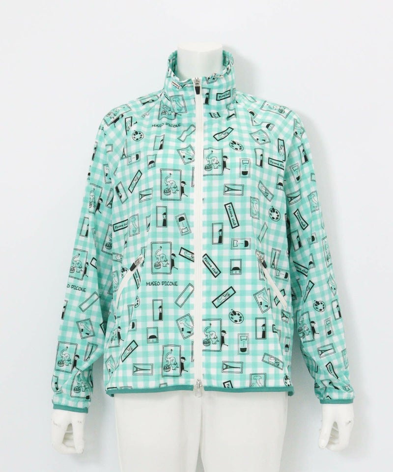 ギンガム総柄撥水ブルゾン（グリーン）