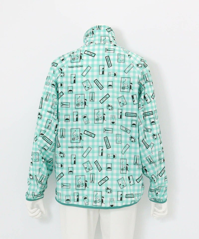 ギンガム総柄撥水ブルゾン後（グリーン）