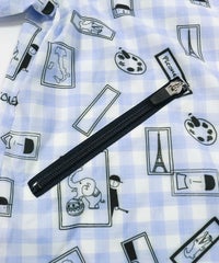 ファスナーポケット部分（ライトブルー）