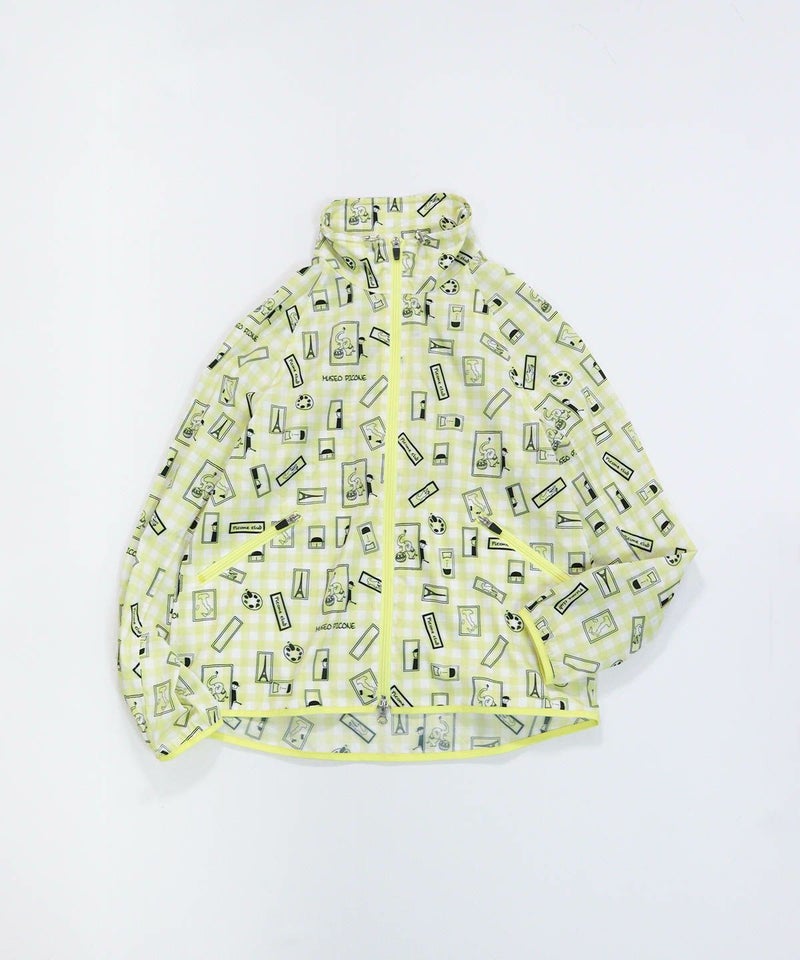 ギンガム総柄撥水ブルゾン（イエロー）