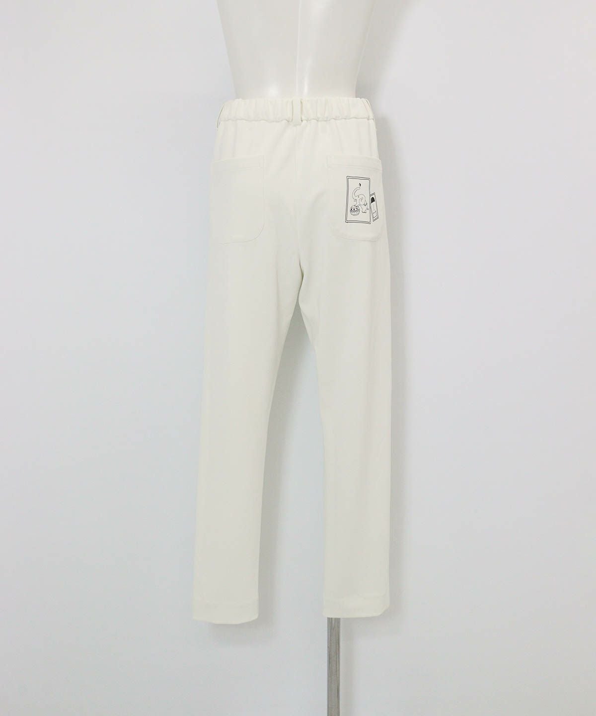  センターシームUV冷感パンツ後（ホワイト）