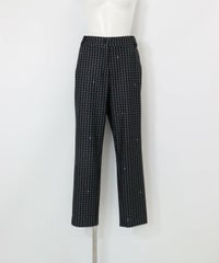 総柄プリントUV冷感パンツ（ブラック）