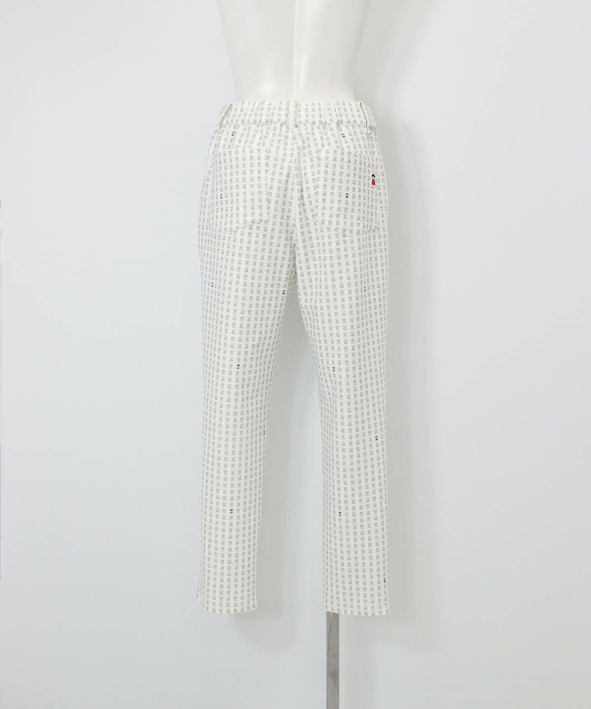 総柄プリントUV冷感パンツ後（ホワイト）